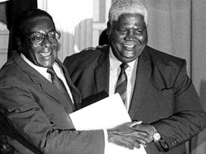 The Unity Accord was signed between Zanu PF and PF Zapu in 1987. Here the late Vice-President Joshua Nkomo and President Robert Mugabe are seen hugging at the signing ceremony 
